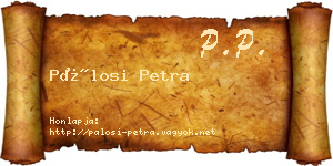 Pálosi Petra névjegykártya