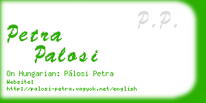 petra palosi business card