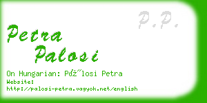 petra palosi business card